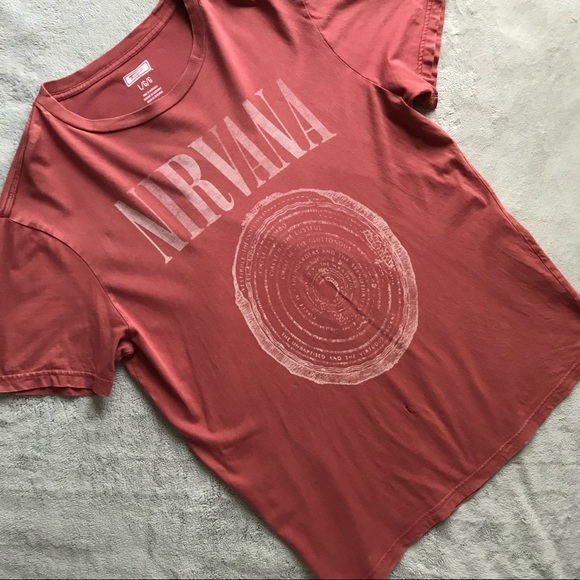 American Eagle Outfitters Tops - American Eagle Outfitters Tailgate Nirvana Band Graphic Circles of Hell Tee Sz L